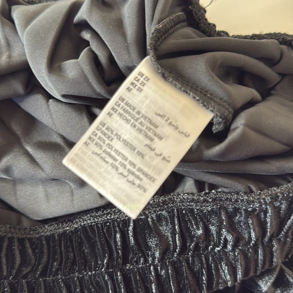 On 34th Pleated Maxi Velour / Velvet Skirt Black 2X - Picture 10 of 12